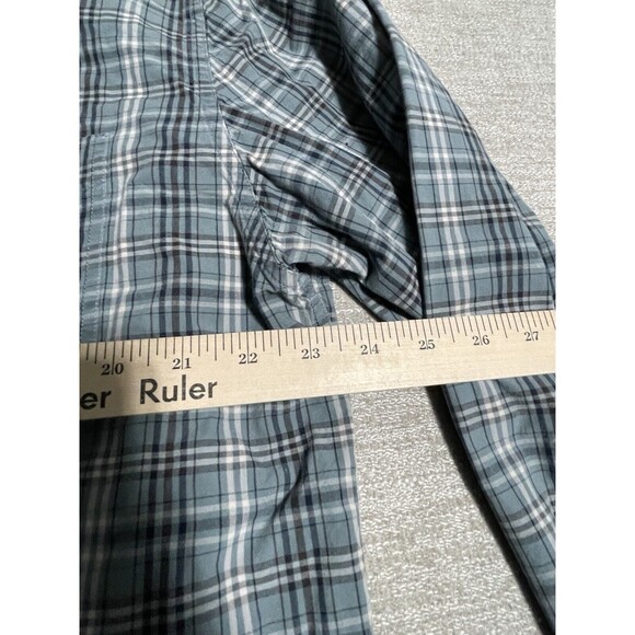 Carhartt Shirt Men’s Large Green Plaid Flannel  Long Sleeve Button Down - Picture 9 of 12